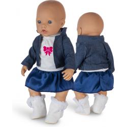 Isas Friends® - Poppenkleding - Kleertjes geschikt voor o.a. BABY born - 43 cm - Jasje, rok en shirt